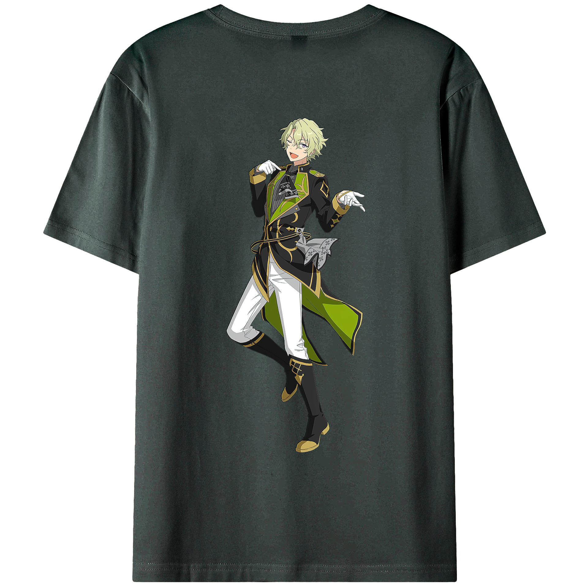 （画像用） あんさんぶるスターズ! Ensemble Stars 綿100％ メンズ半袖Tシャツ（バックプリント） 通気性